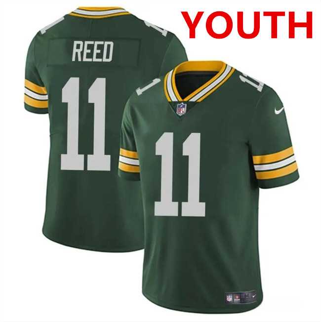 Youth Green Bay Packers #11 Jayden Reed Green Vapor Untouchable Stitched Jersey Dzhi->philadelphia eagles->NFL Jersey